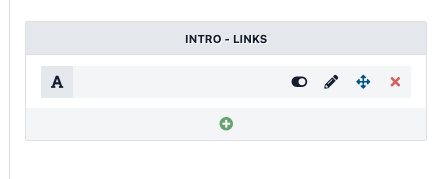 Zie hier de icoontjes om widgets uit te schakelen, bewerken, verplaatsen, verwijderen en toe te voegen.